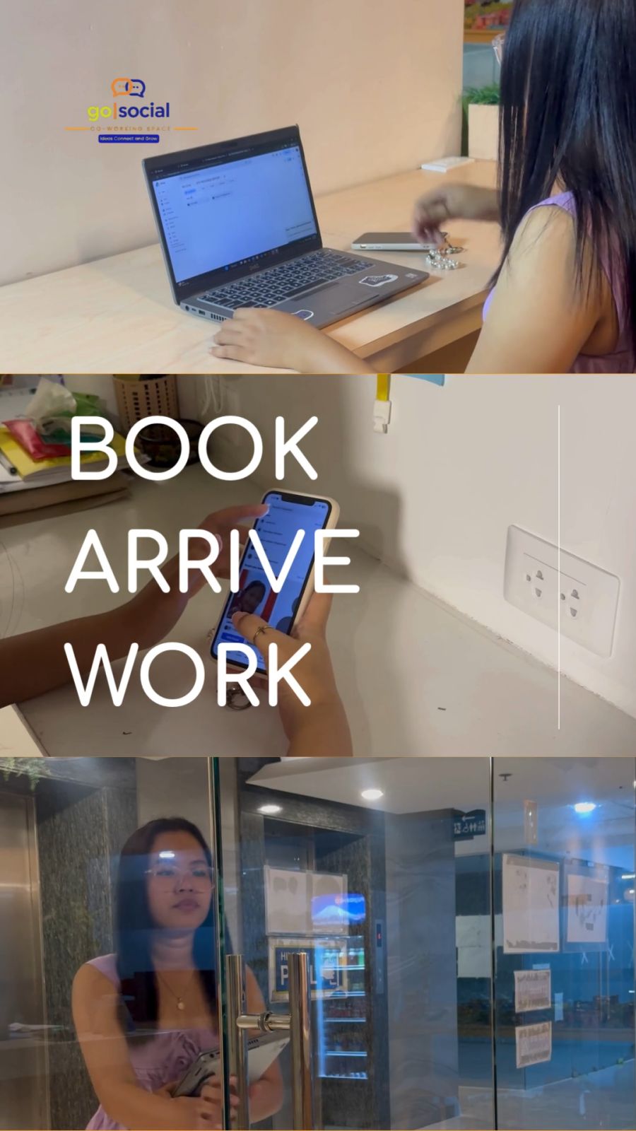 Book. Arrive. Work.